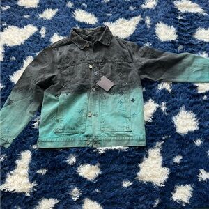 Louis Vuitton Black and Green Jean Jacket